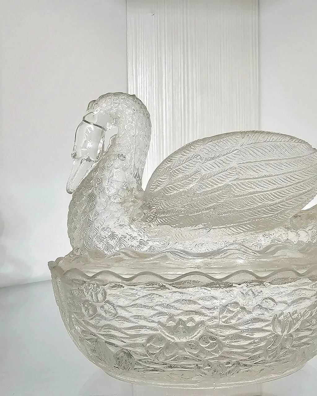 Bonbonnière cygne en cristal